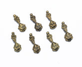 Golden Kholapuri Beads 34 MM Per Packet of 7 Pcs- (KBP-012)
